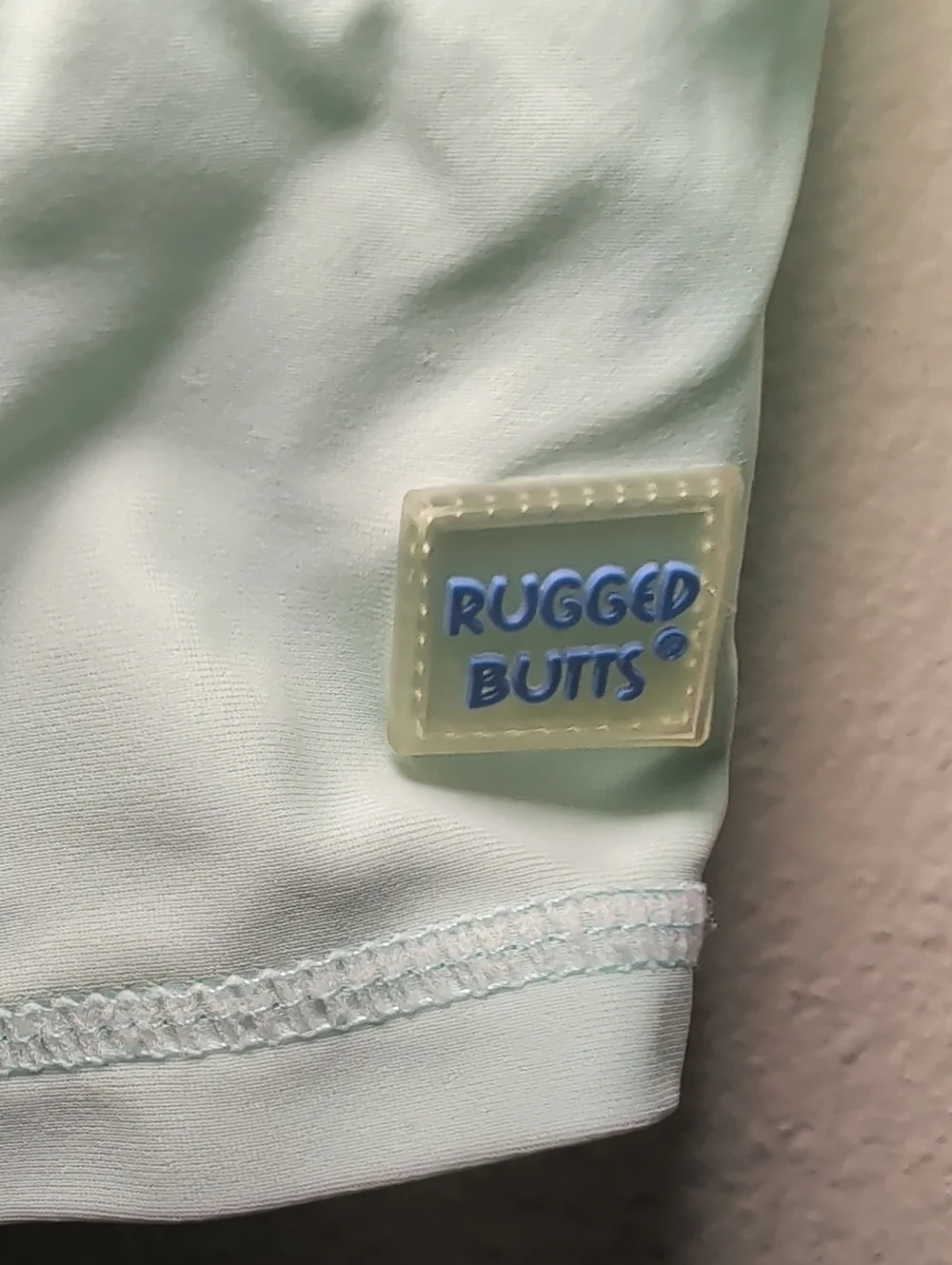 Rugged Butts Long Sleeve Rash Guard Mint Green Quarter Zip Swim Beach Size 2T